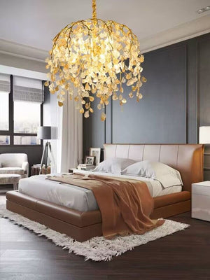Modern Luxury Leaf Branch Crystal Chandelier Art Copper for Living/Dining Room/Bedroom - view 13