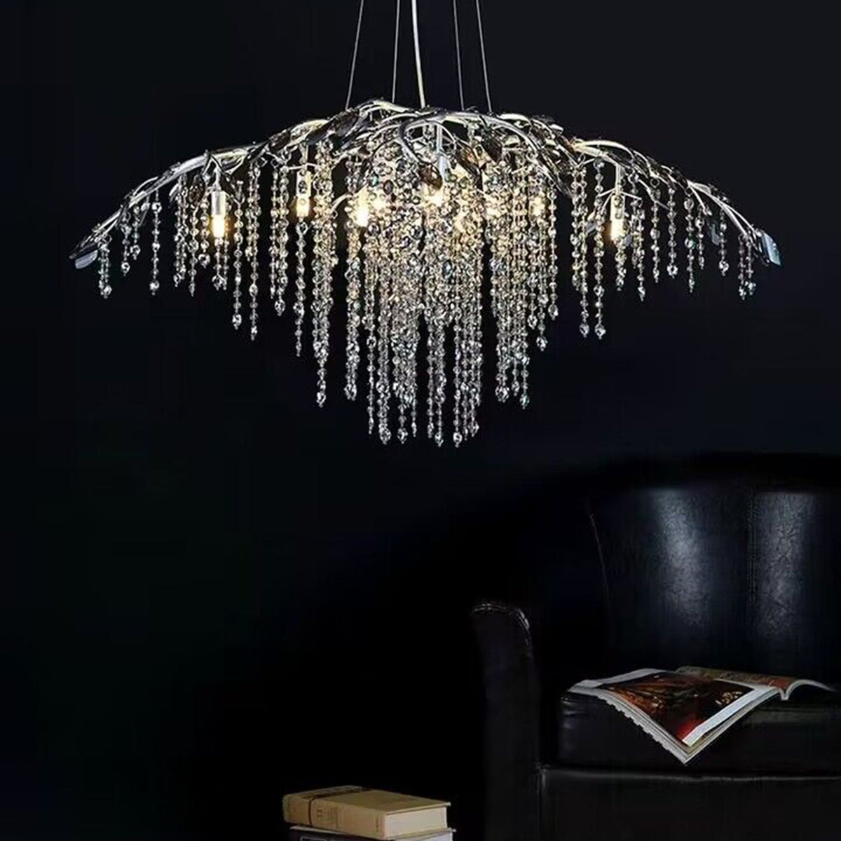 New Luxury Branch Crystal Pendant Chandelier Designer Creative Art Dining Room/Living Room Light Fixture - view 8