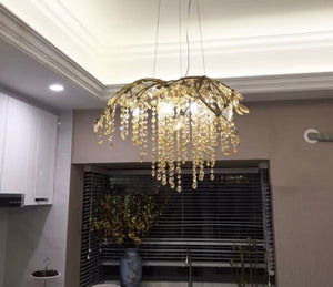 New Luxury Branch Crystal Pendant Chandelier Designer Creative Art Dining Room/Living Room Light Fixture - view 12