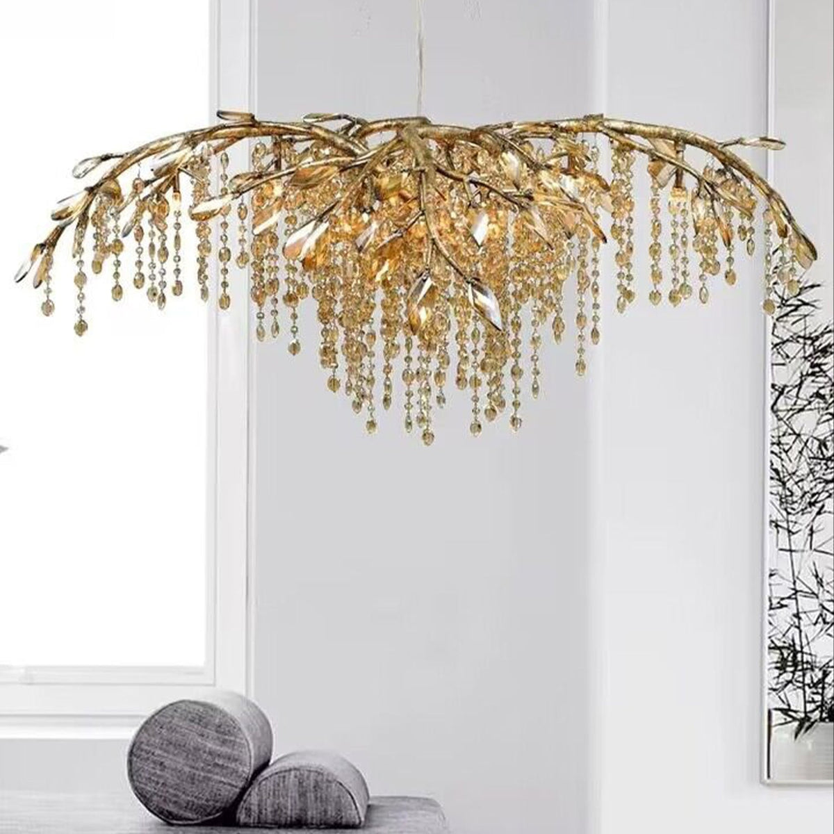 New Luxury Branch Crystal Pendant Chandelier Designer Creative Art Dining Room/Living Room Light Fixture - view 6