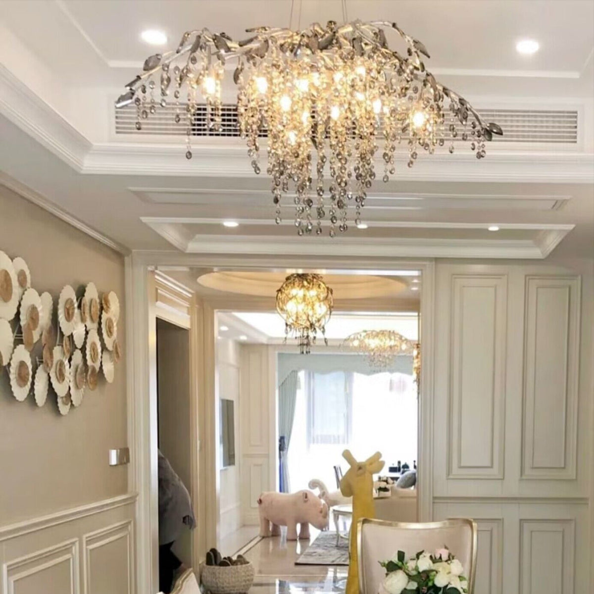 New Luxury Branch Crystal Pendant Chandelier Designer Creative Art Dining Room/Living Room Light Fixture - view 10