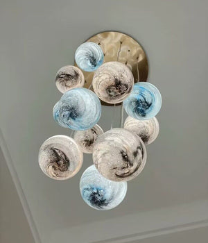Nordic Planet Creative Long Pendant Chandelier For Staircase/Foyer/High-ceiling Hallway - view 14