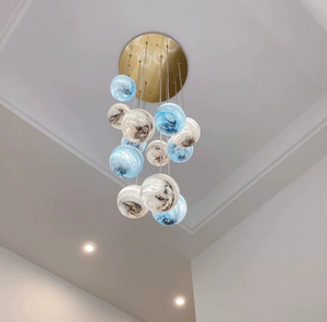 Nordic Planet Creative Long Pendant Chandelier For Staircase/Foyer/High-ceiling Hallway - view 13