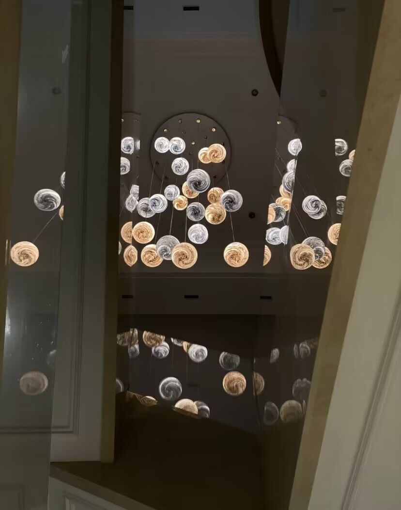Nordic Planet Creative Long Pendant Chandelier For Staircase/Foyer/High-ceiling Hallway - view 7