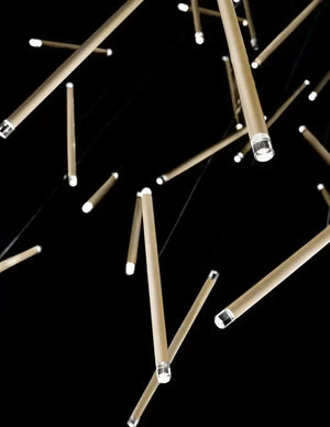 Modern Italian Creative Art Sticks Ceiling Chandelier for Living Room/Staircase/Hotel Lobby， round ,rectangle, extra large , oversized, sticks, acrylic, adjustable, foyer, duplex