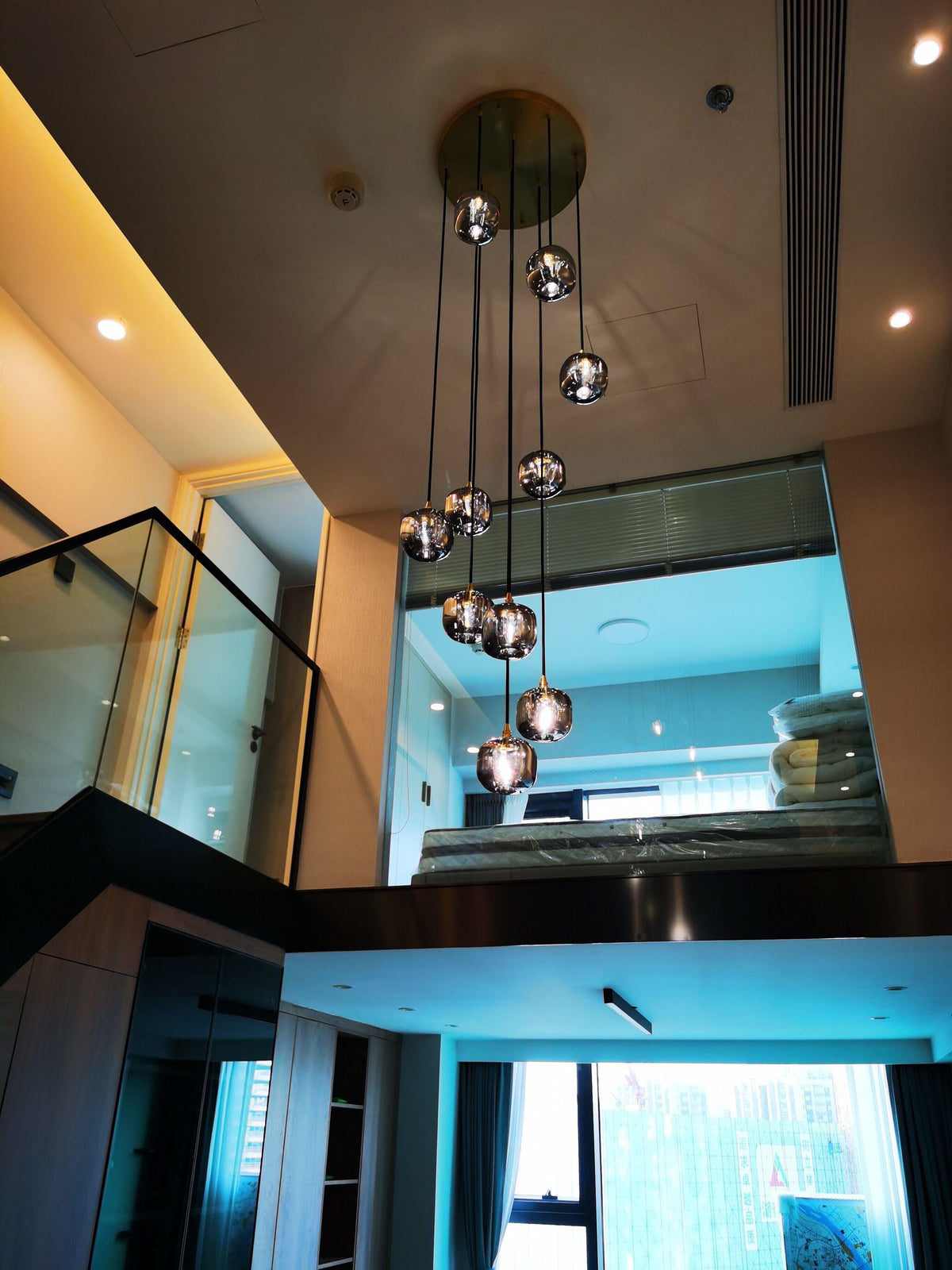 Post-modern Extra-long Pendant Light Fixtures for Staircase/High-ceiling Space/Foyer, chandelier - view 5