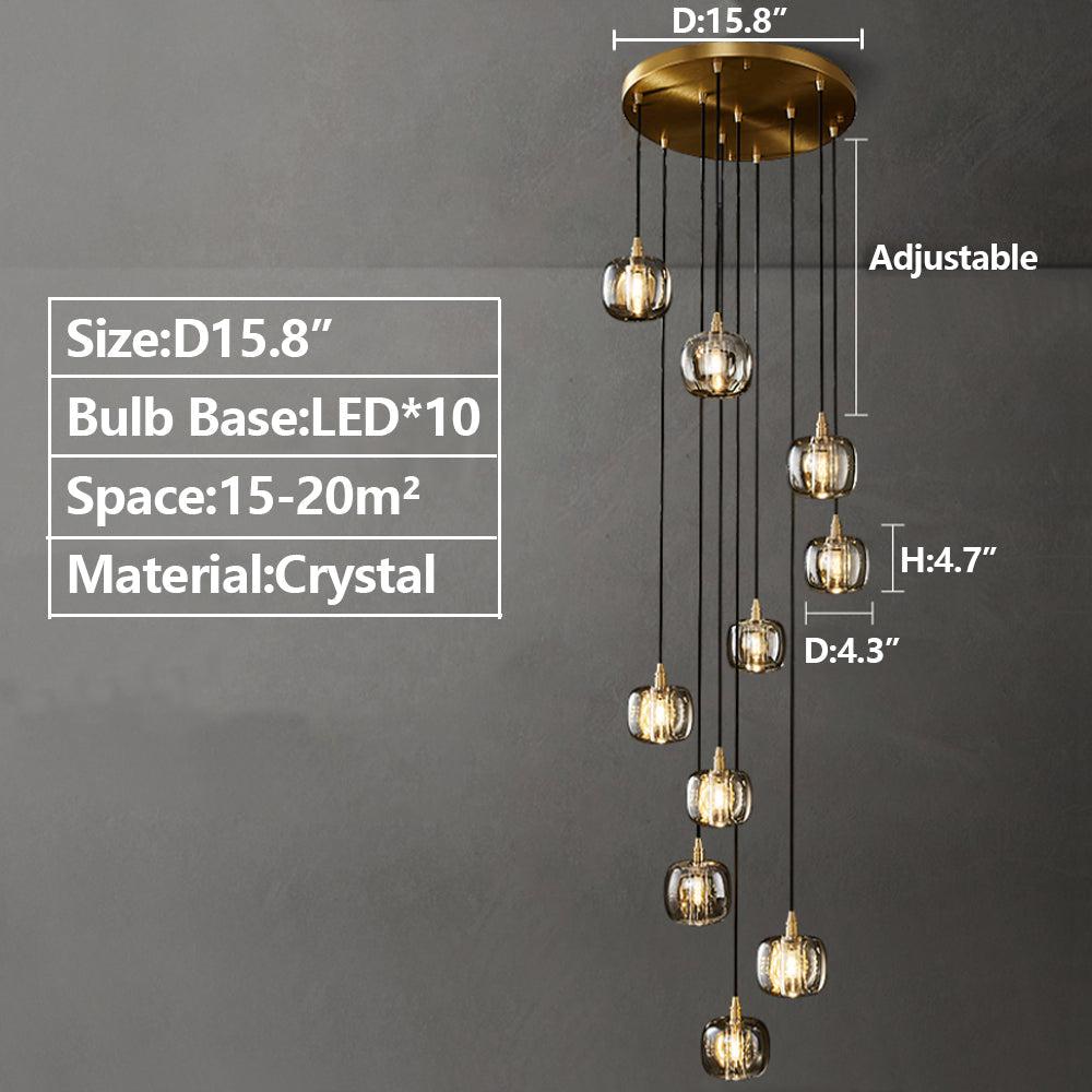 Post-modern Extra-long Pendant Light Fixtures for Staircase/High-ceiling Space/Foyer, chandelier - view 14