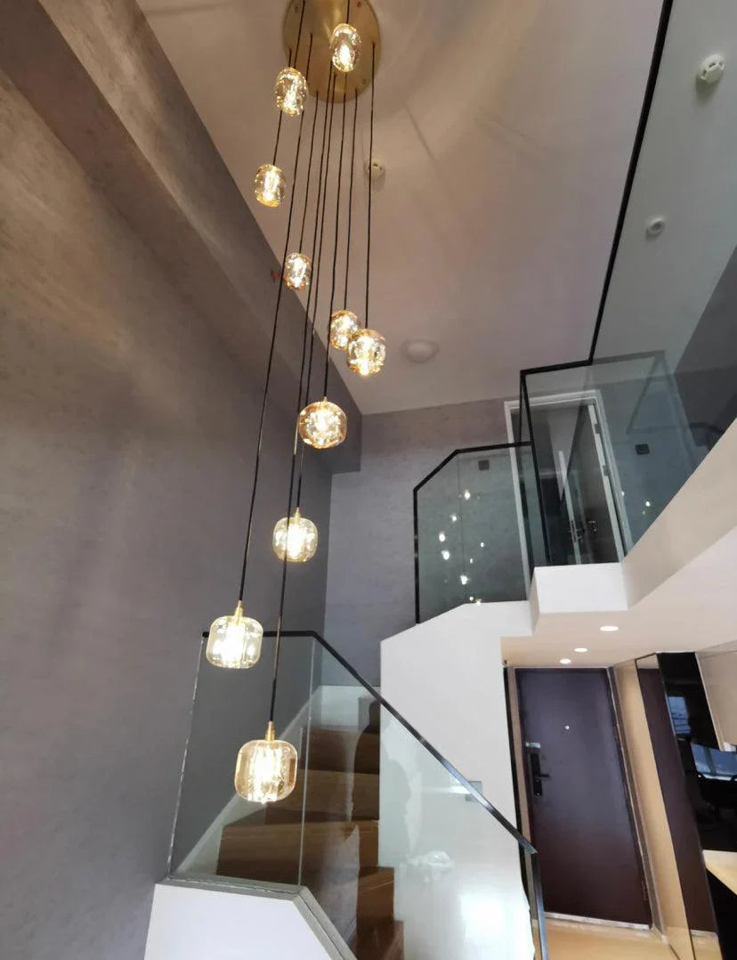 Post-modern Extra-long Pendant Light Fixtures for Staircase/High-ceiling Space/Foyer, chandelier - view 7