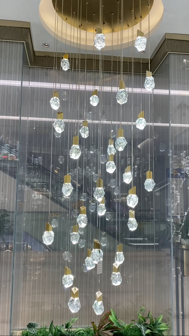 Extra Large Modern Light Luxury Creative Crystal Chandelier For 2-story/Duplex Buildings Staircase - view 2