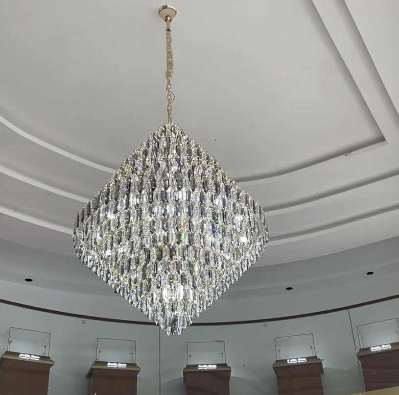 Extra Large Foyer Decorative Crystal Lighting Fixture Living Room Crystal Chandelier For Entryway Staircase - view 4