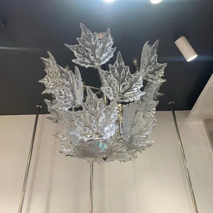 Modern Creative Clear Crystal Maple Leaf Chandelier for Living Room/Bedroom - view 5