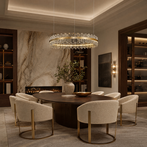 Brushed Gold Glass Fringe Modern Chandelier - view 5