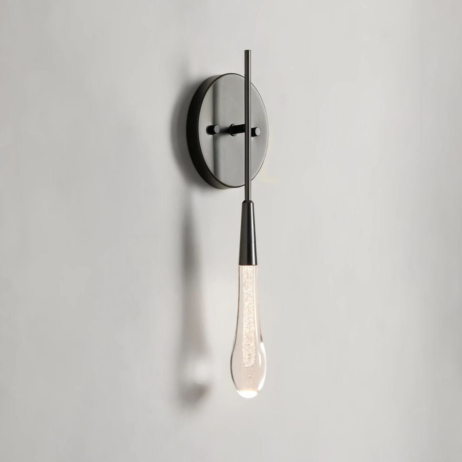 Raindrop Glass Solitaire Wall Sconces - view 3