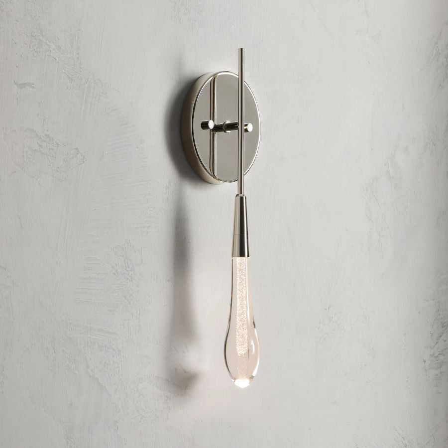 Raindrop Glass Solitaire Wall Sconces - view 4