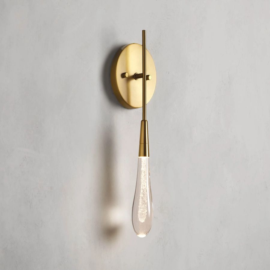 Raindrop Glass Solitaire Wall Sconces - view 2