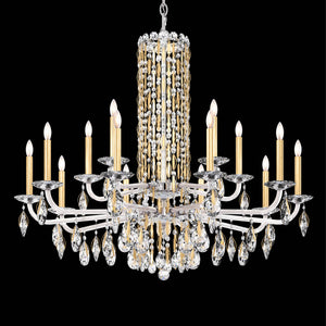 Siena Short Column Crystal Chandelier 41" - view 3