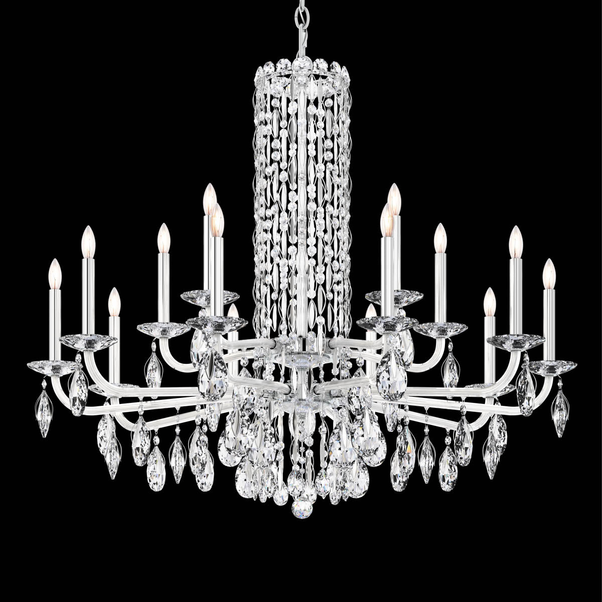 Siena Short Column Crystal Chandelier 41" - view 5
