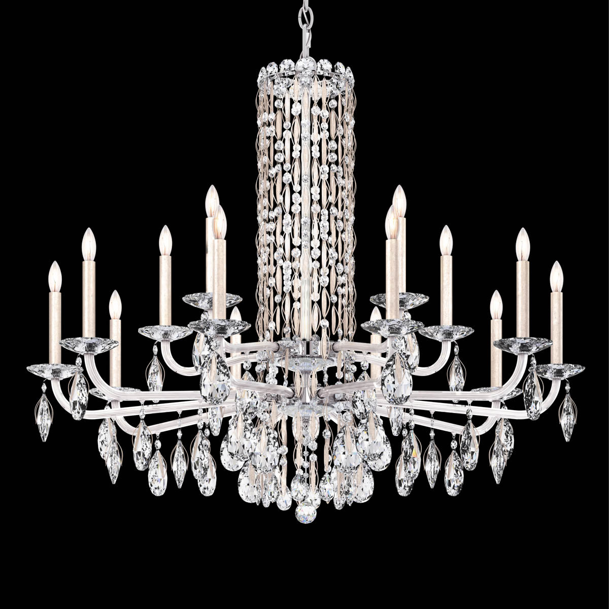 Siena Short Column Crystal Chandelier 41" - view 7