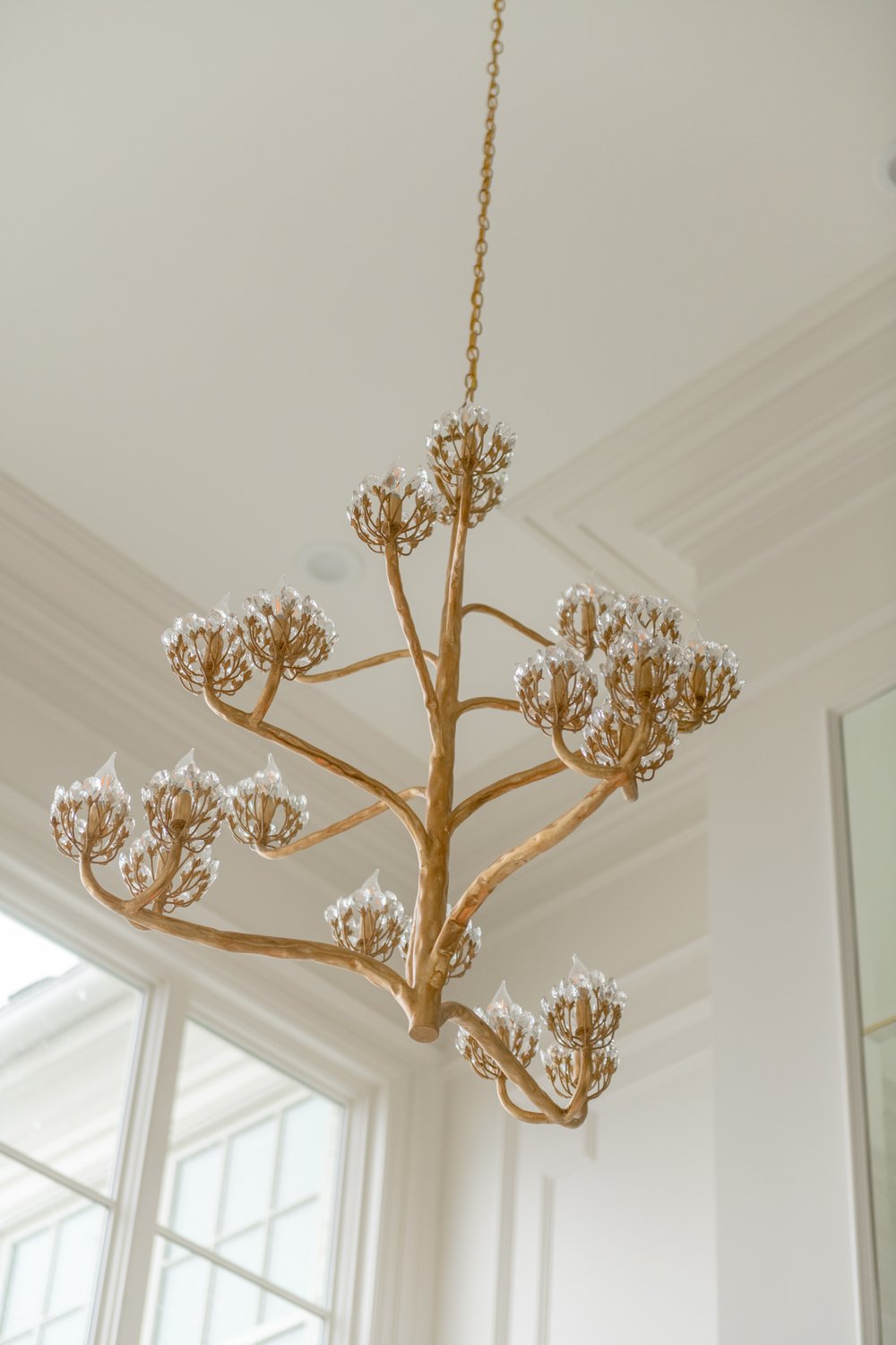 Luxury Branch Flower Chandelier in Gold for Living Room Staircase and Bedroom Lighting - view 5