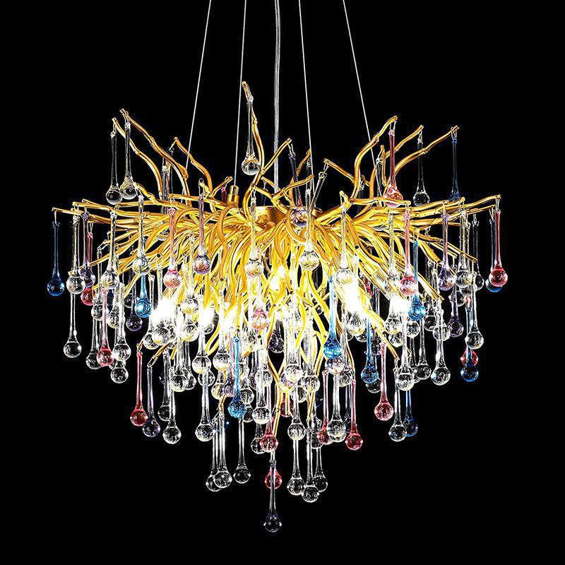 Doris Crystal Branch Chandelier 23.5"D Gold - view 2