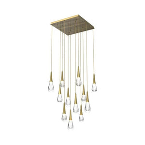 Water Drop LED Square Chandelier