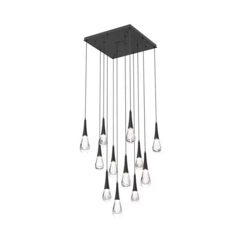 Water Drop LED Square Chandelier - view 2