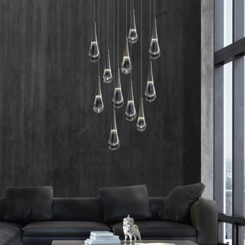 Water Drop LED Square Chandelier - view 5
