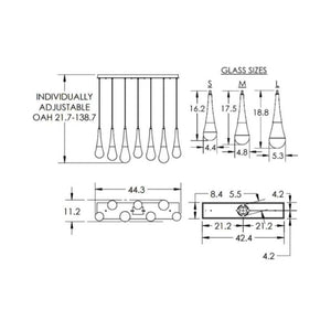 Water Drop Glass Linear Chandelier - view 11