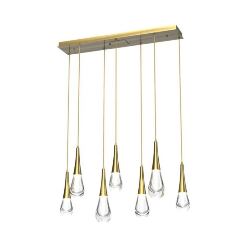 Water Drop Glass Linear Chandelier