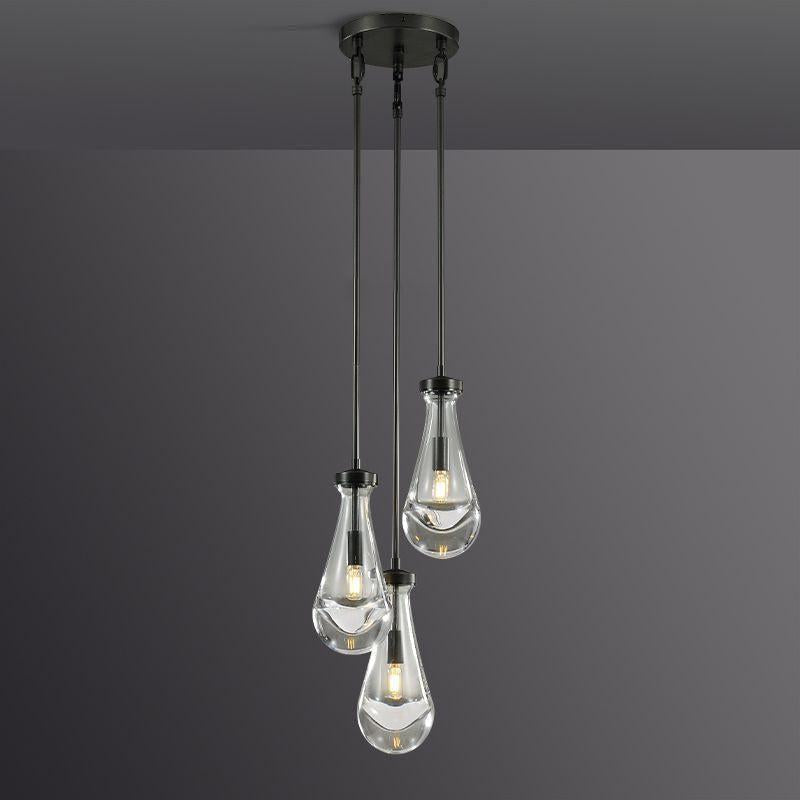 Raindrop Round Chandelier 3-Light 8" - view 2