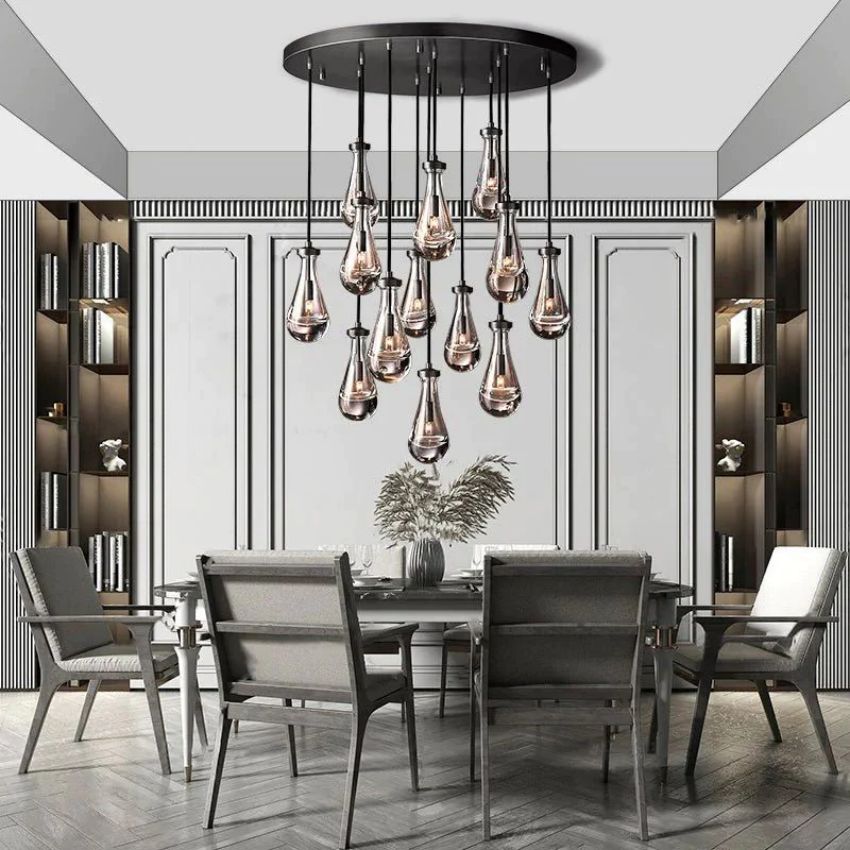 Raindrops Round Chandelier 36" - view 8