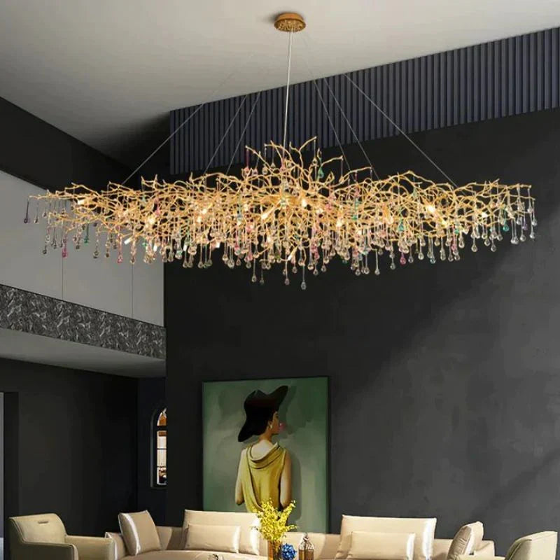 Ran Colorful Crystal Dining Branch Chandelier