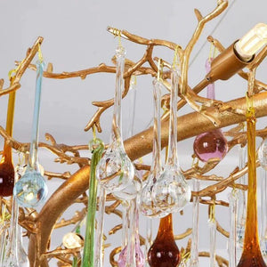Arcadia Colorful Crystal Linear Branch Chandelier - view 3