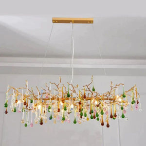 Arcadia Colorful Crystal Linear Branch Chandelier - view 2