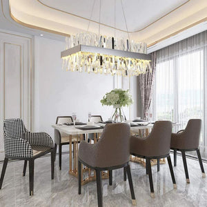 Wave Rectangular Crystal Chandelier - view 2