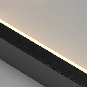 Rectangular Frame Aluminum LED Black Nordic Duplex Stair Chandelier - view 9