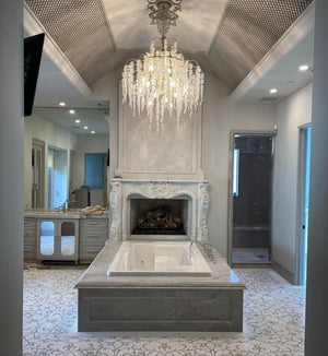 Light Luxury Silver Flower Branch Chandelier with Icicle Details for Bedroom Dining Room and Hallway - view 6