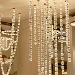 Creative Glass Pearl Necklace Pendnat Chandelier for Living/Dining Room/Staircase - view 5