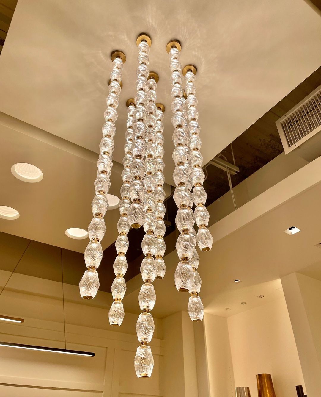 Creative Glass Pearl Necklace Pendnat Chandelier for Living/Dining Room/Staircase - view 8
