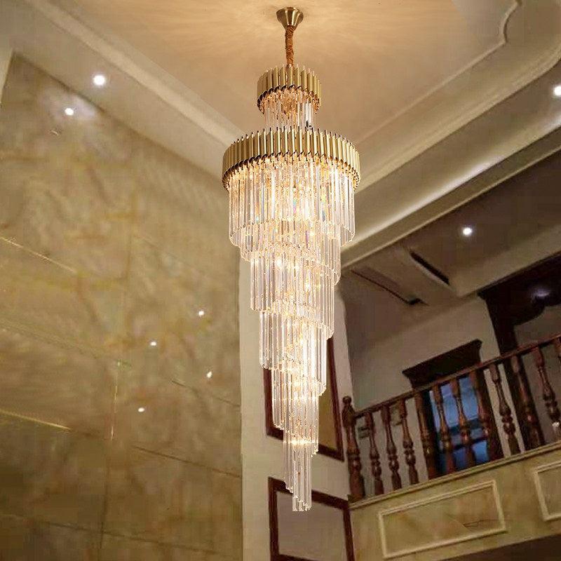 Spiral Crystal Chandelier For Foyer/ Staircase - view 26