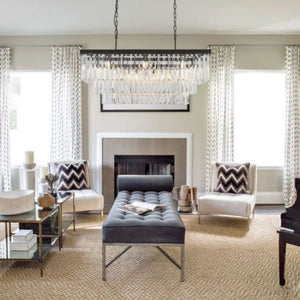 Rhea 3-Tier Rectangular Crystal Chandelier, three-tier - view 6