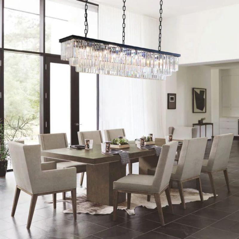 Rhea 3-Tier Rectangular Crystal Chandelier, three-tier - view 7