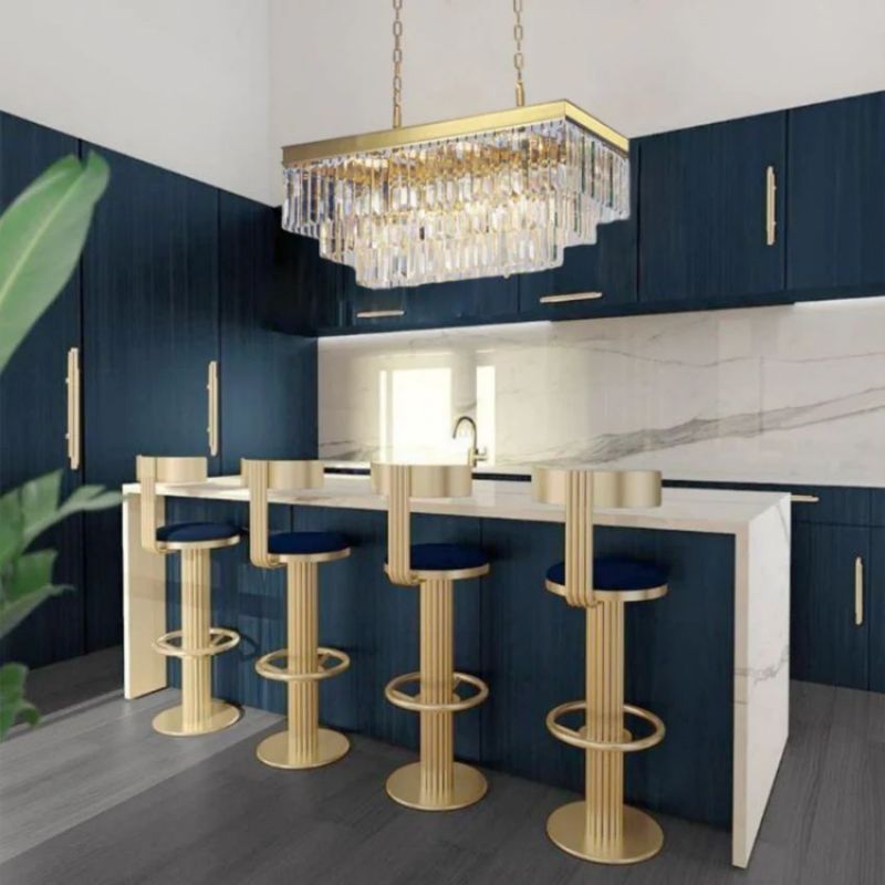 Rhea 3-Tier Rectangular Crystal Chandelier, three-tier - view 3