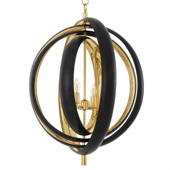 Riley Modern Chandelier - Gunmetal Brass - view 5