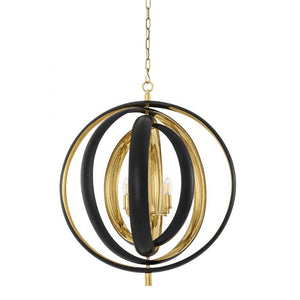 Riley Modern Chandelier - Gunmetal Brass - view 2