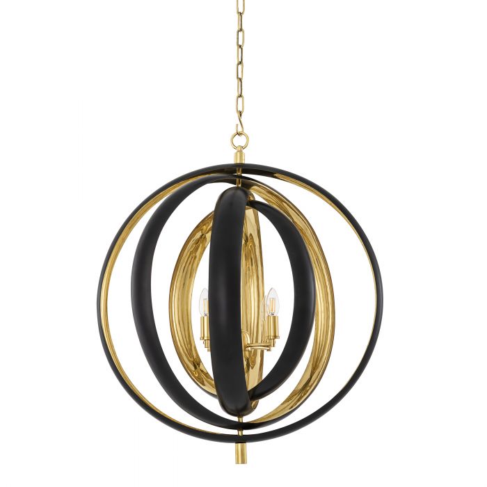 Riley Modern Chandelier - Gunmetal Brass - view 2