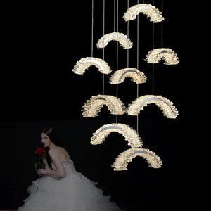 Rock Crystal Crescent Chandelier - view 3