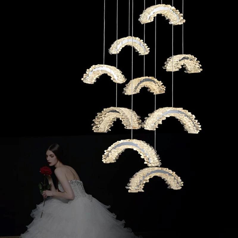Rock Crystal Crescent Chandelier - view 3