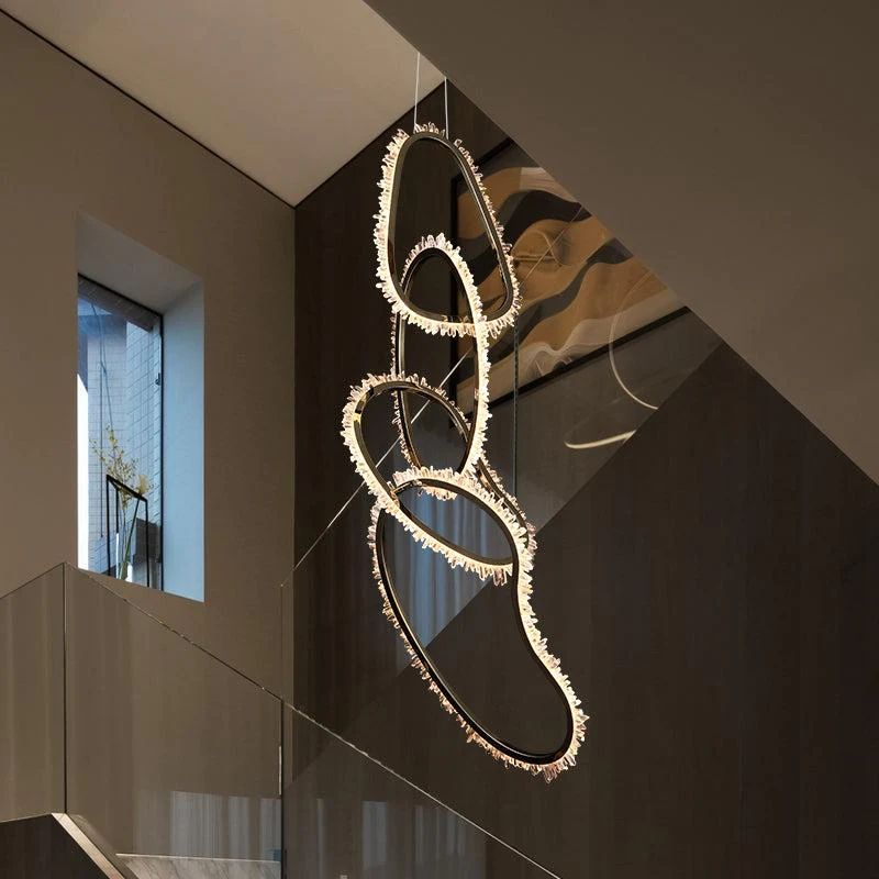 Rock Crystal Irregular Round Chandelier - view 4