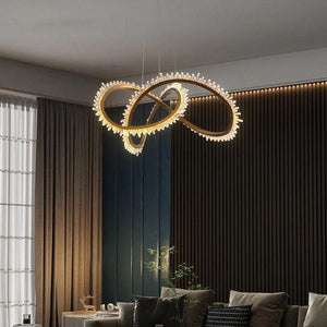 Rose Rock Crystal Ring Chandelier Modern Chandelier Kitchen - view 2